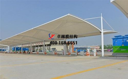 ?？h膜結(jié)構(gòu)充電站樁停車棚/雨棚【?？h漢生食品有限責(zé)任公司等】工程設(shè)計(jì)施工案例